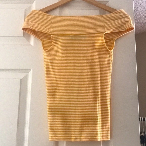 Reformation Sunrise stop in Striped Rochelle Off Shoulder Small - Picture 5 of 5